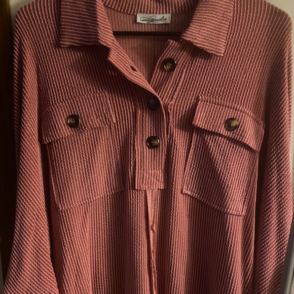 Magnolia Boutique Tops - Pink Button Down Shirt